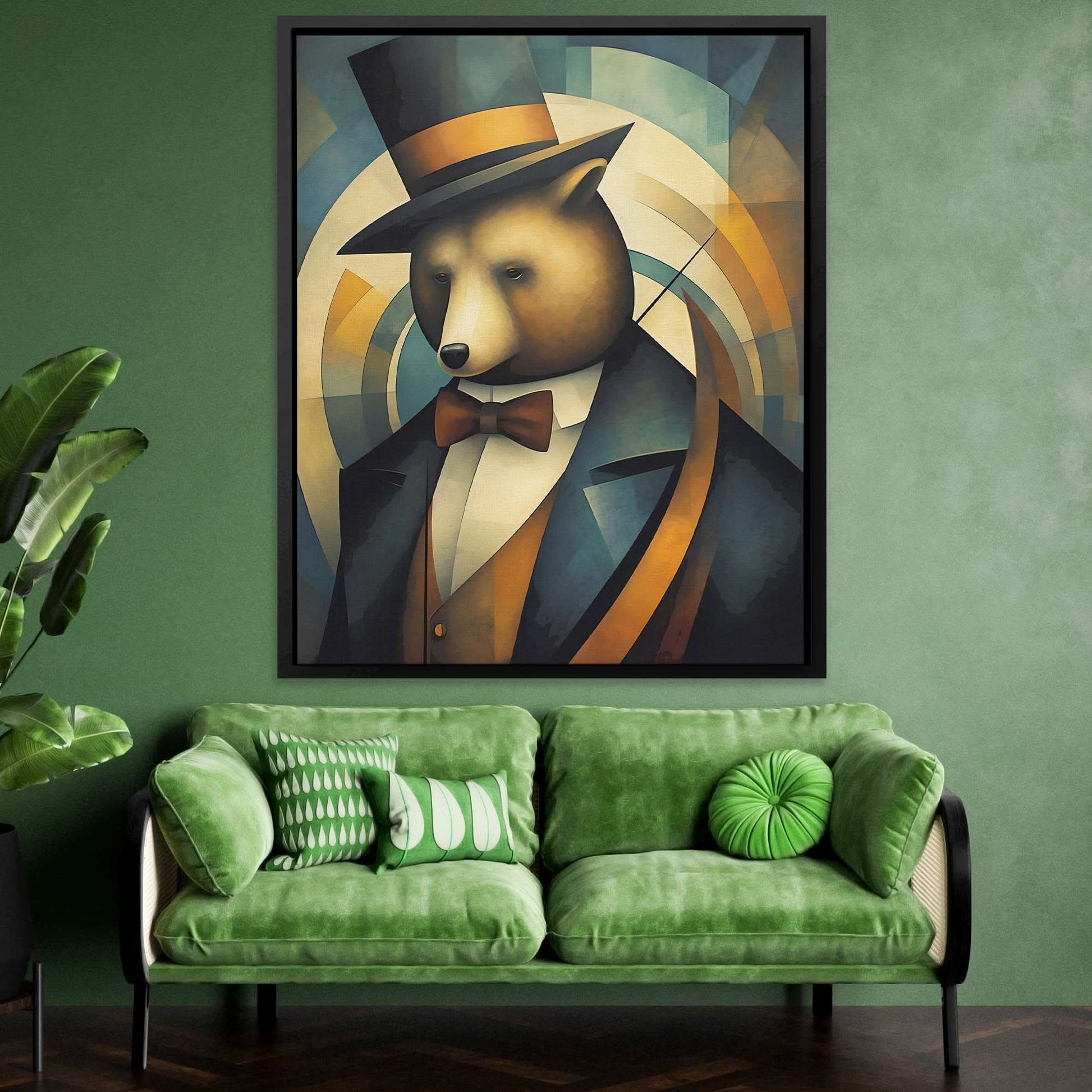 Bear Marketing - Blue Canvas Wall Art