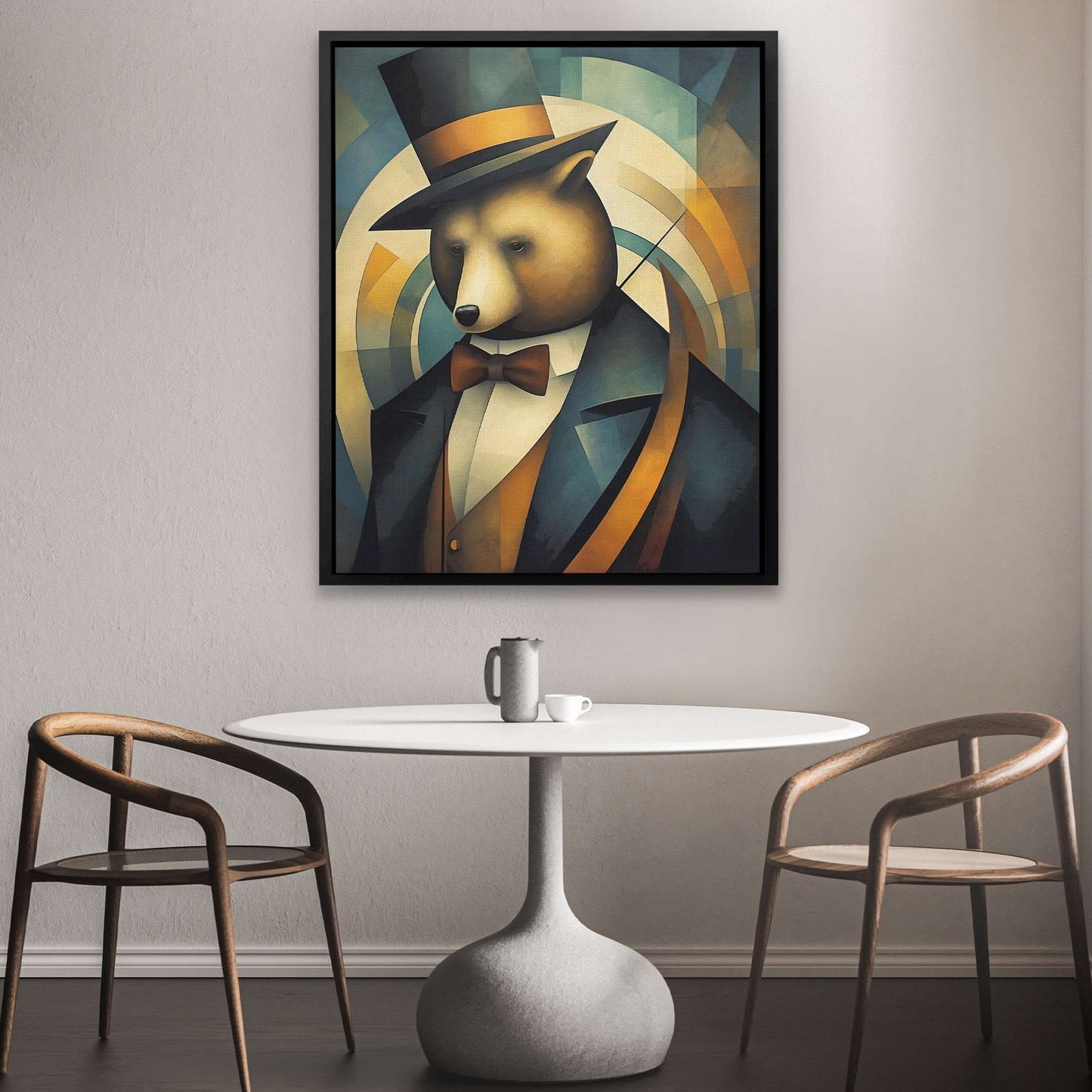 Bear Marketing - Finance Wall Art in Black Frame