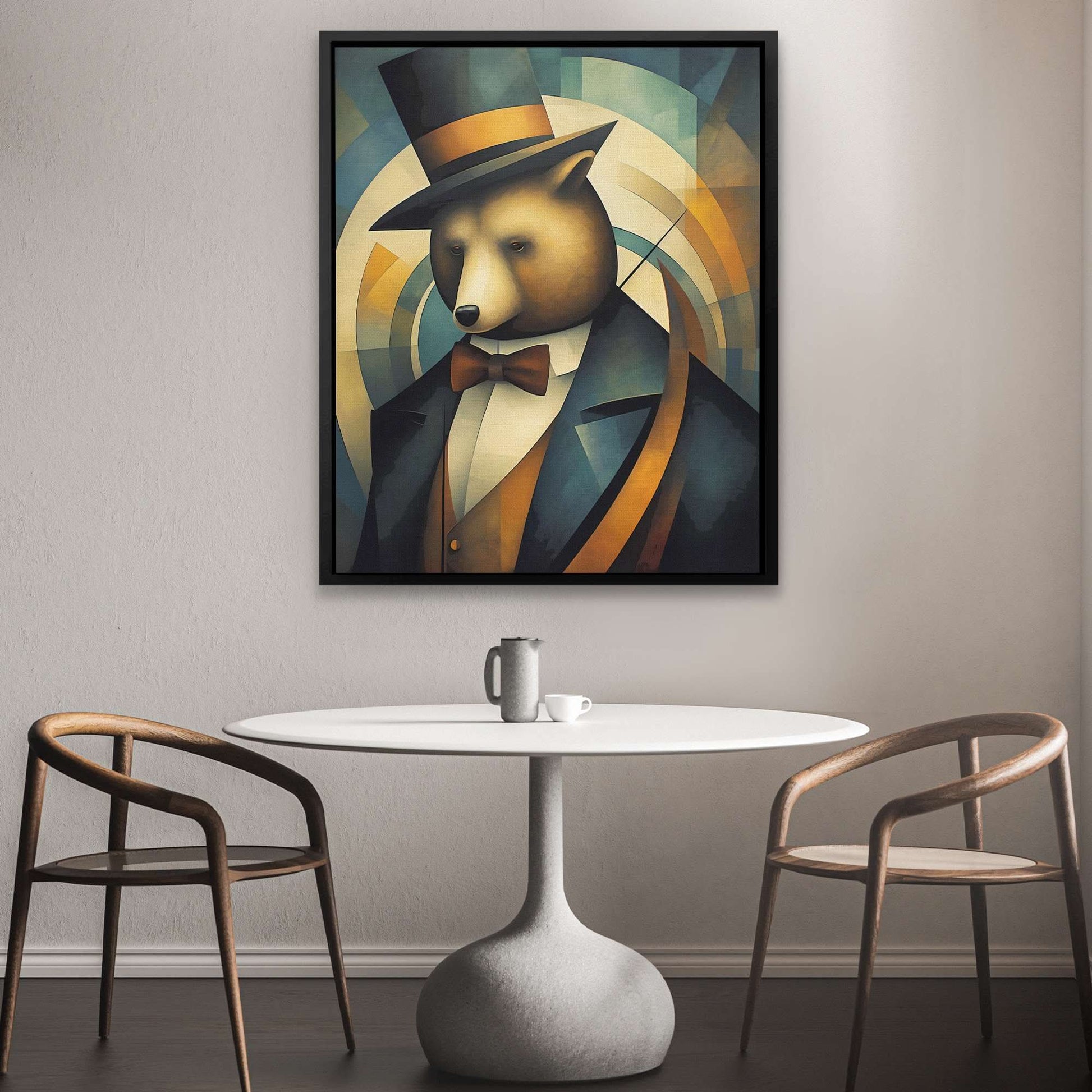 Bear Marketing - Finance Wall Art in Black Frame