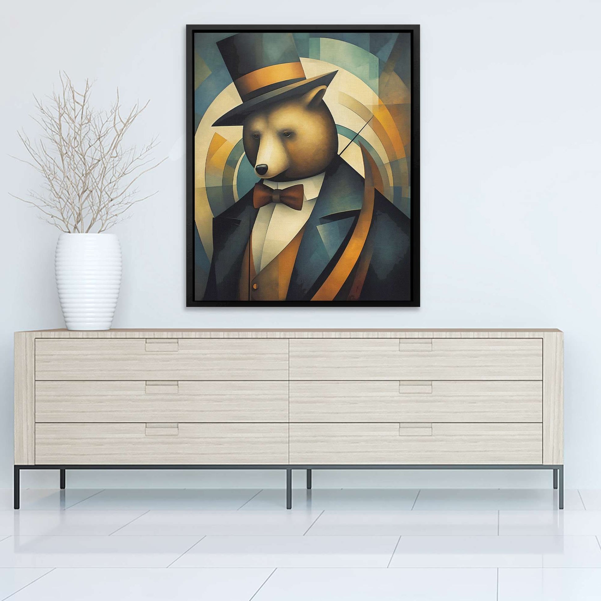Bear Marketing - Wall Art in Black Frame