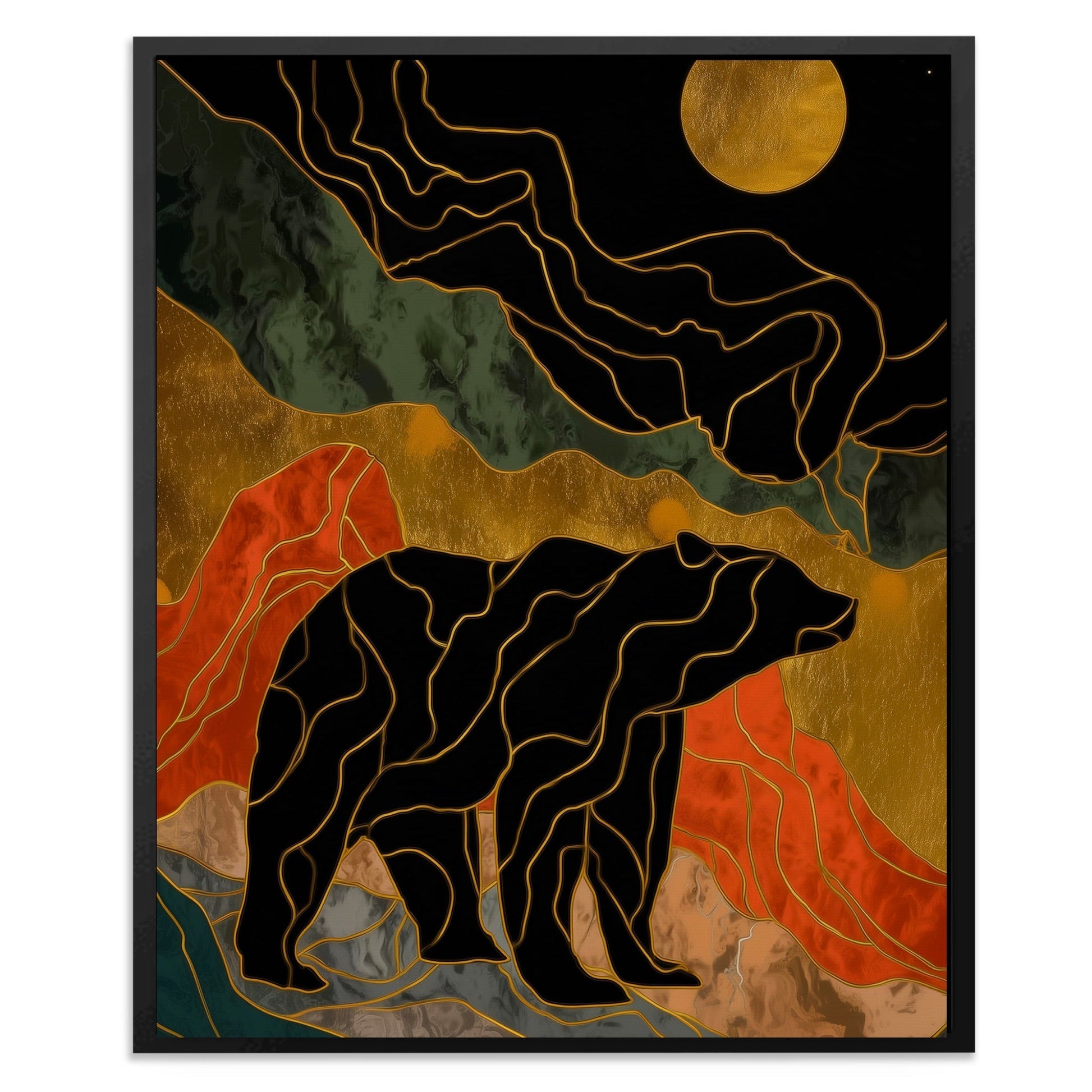 Bear Moonrise Silhouette