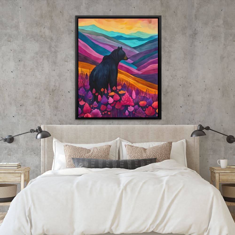 Bear Mountains - Abstract Colorful Canvas Wall Art