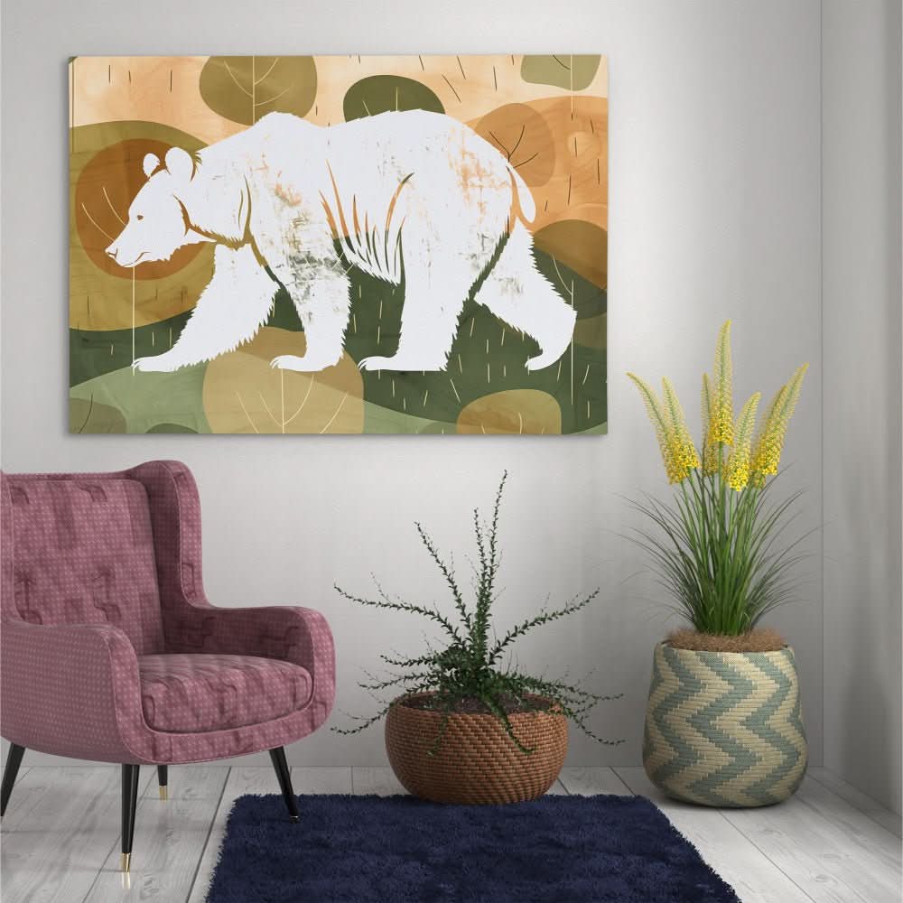 Bear Spirit - Earth Tones Bear Canvas Print