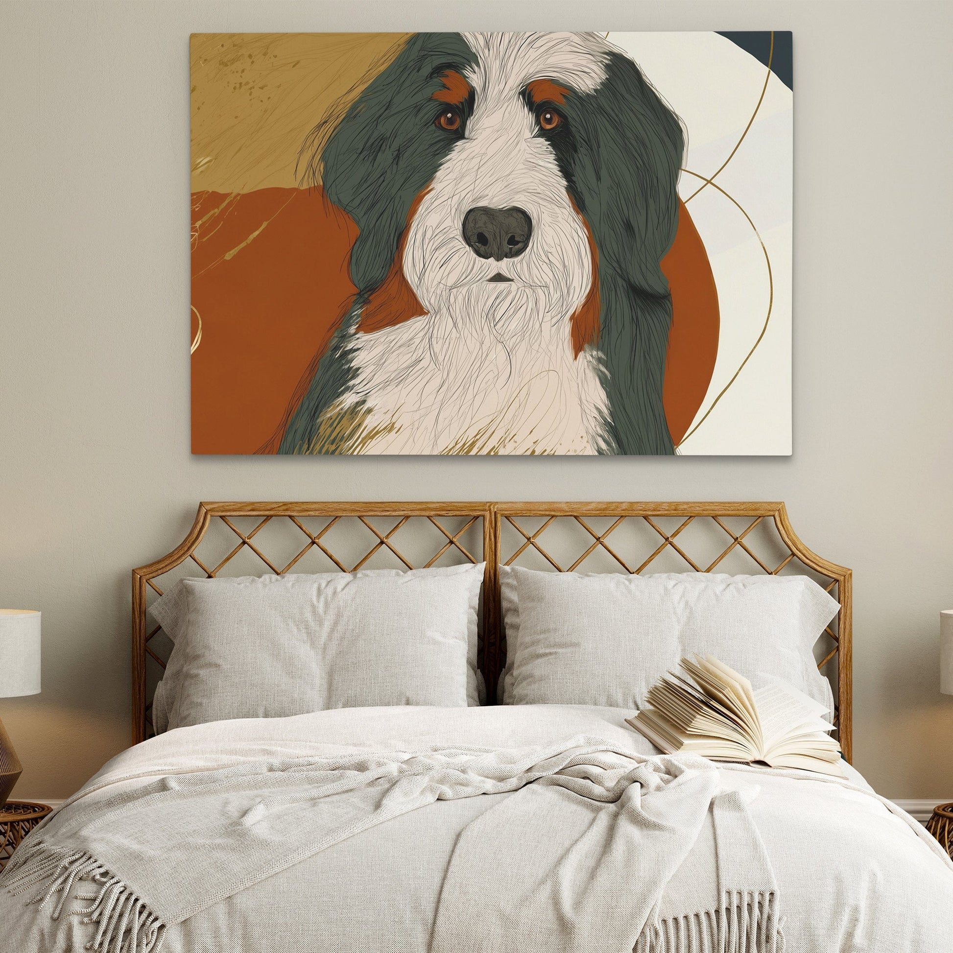 Bearded Collie Warmth - Luxury Wall Art