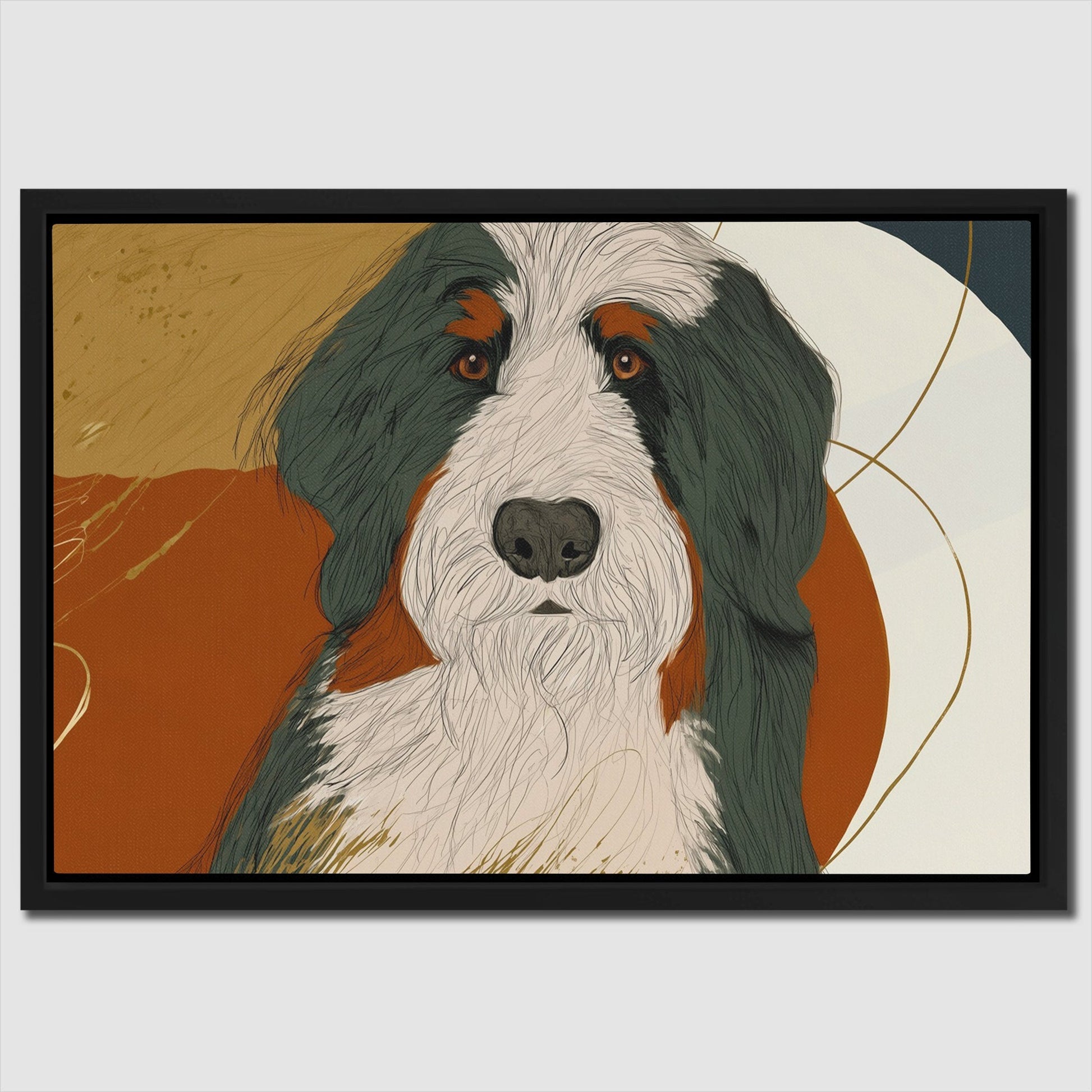 Bearded Collie Warmth - Luxury Wall Art