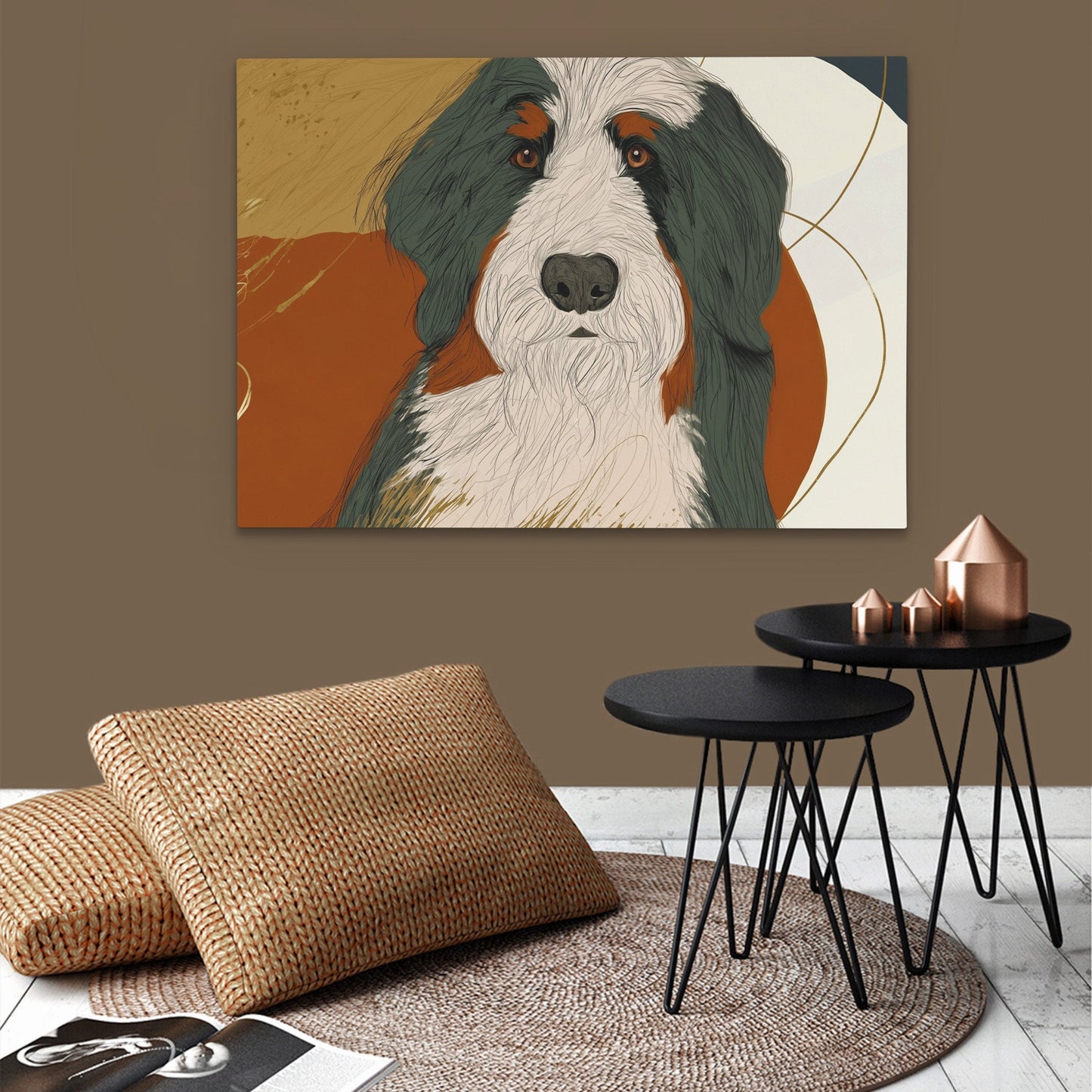 Bearded Collie Warmth - Luxury Wall Art