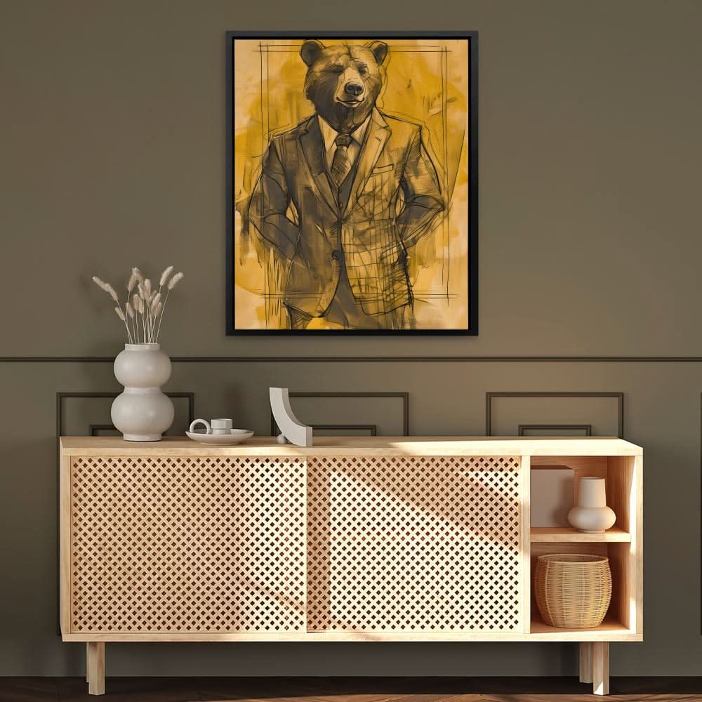 Bearish Broker - Large Canvas Print