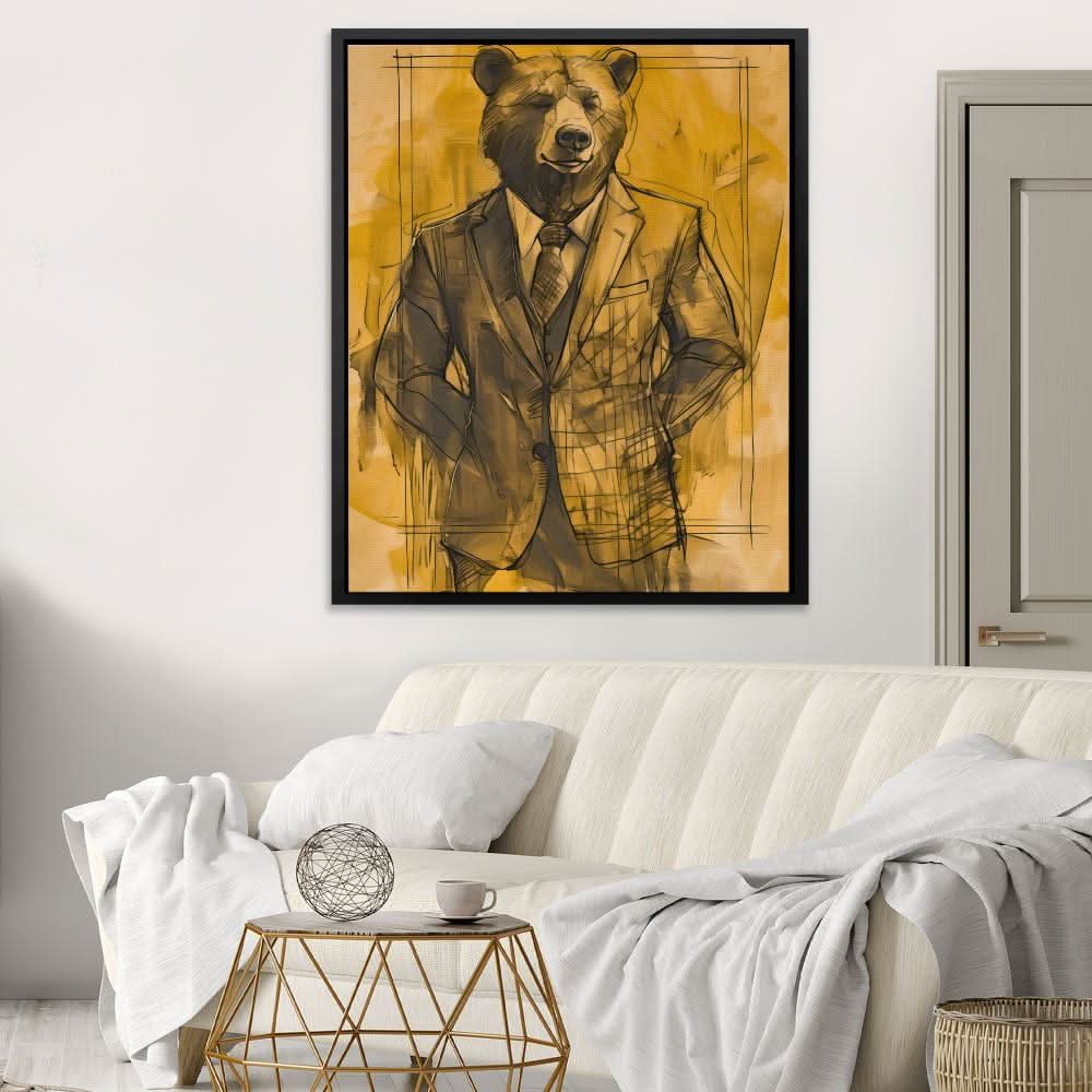 Bearish Broker - Animals Art for Office