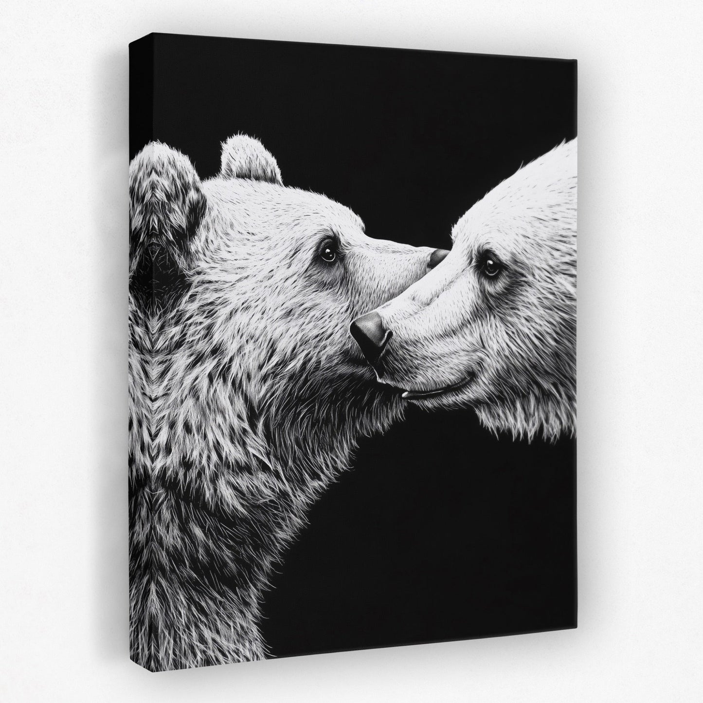 Bears Monochrome Embrace