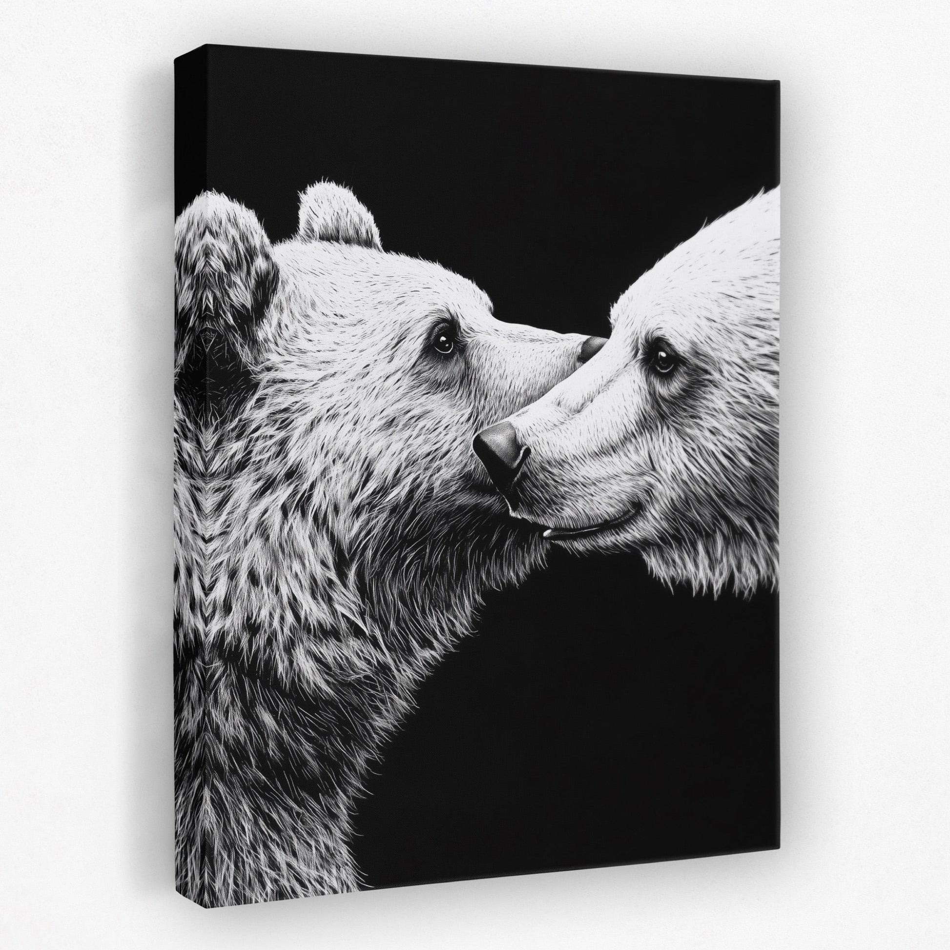 Bears Monochrome Embrace