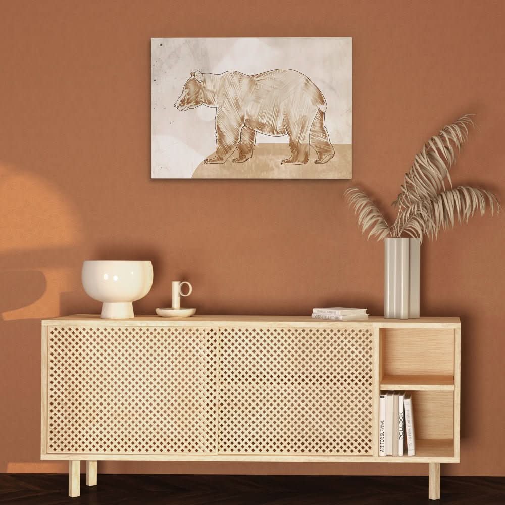 Bear’s Sanctuary - Bear Wall Art in Black Frame