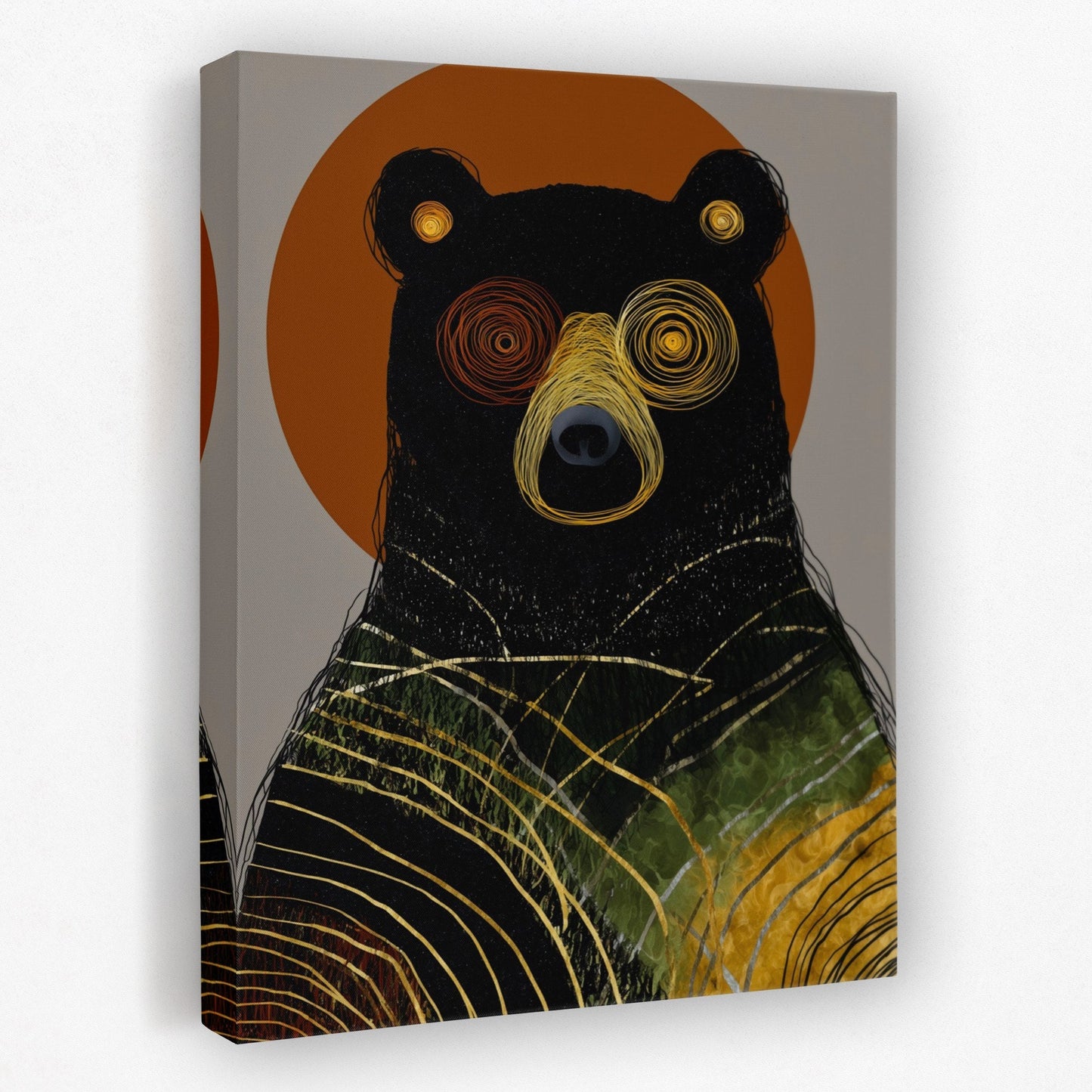 Bear's Spiral Trance - Luxury Wall Art