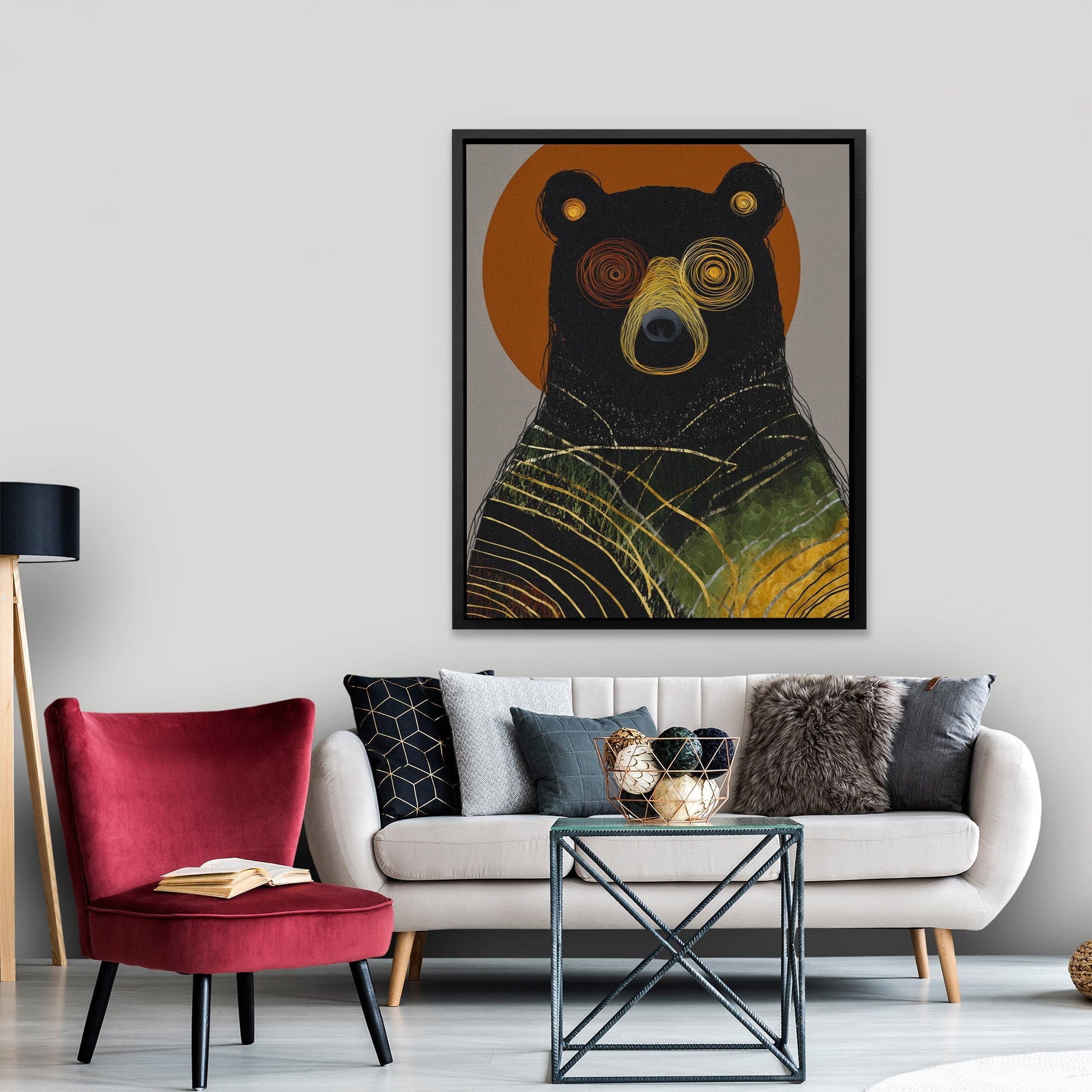 Bear's Spiral Trance - Luxury Wall Art