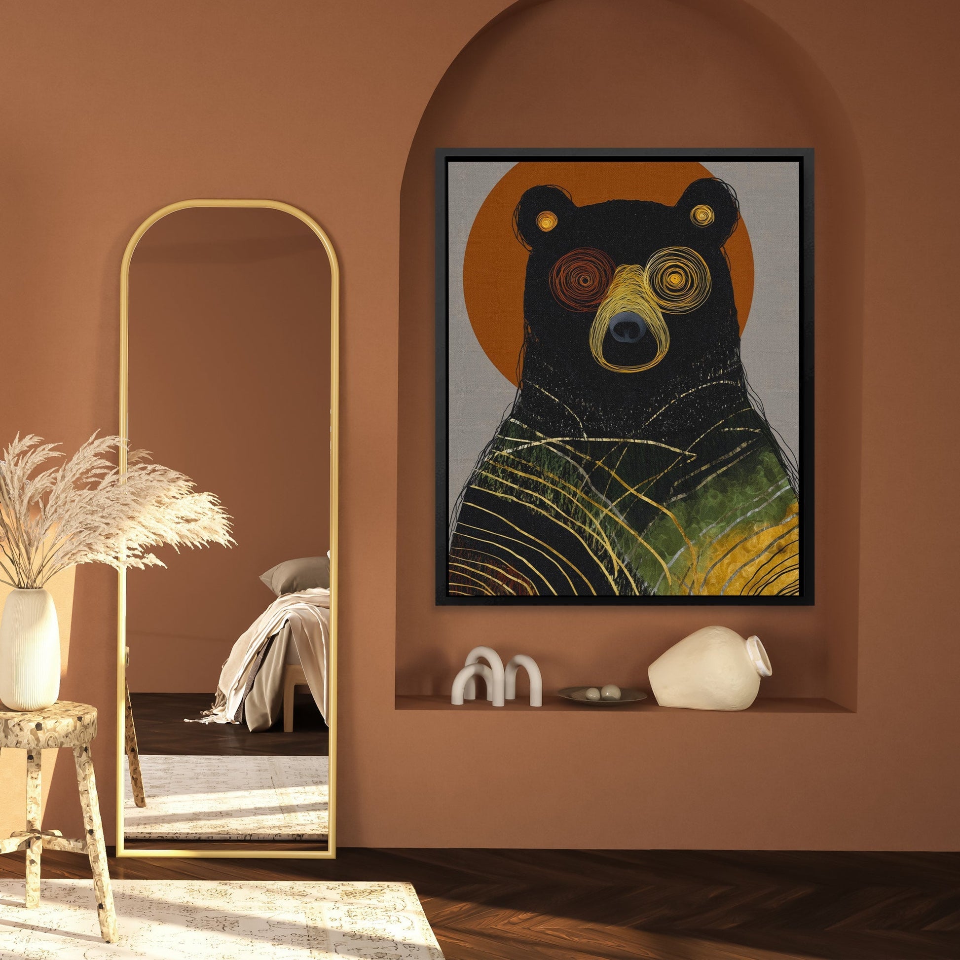 Bear's Spiral Trance - Luxury Wall Art