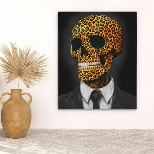 Beast of the Board - Black and Gold Canvas Wall Art