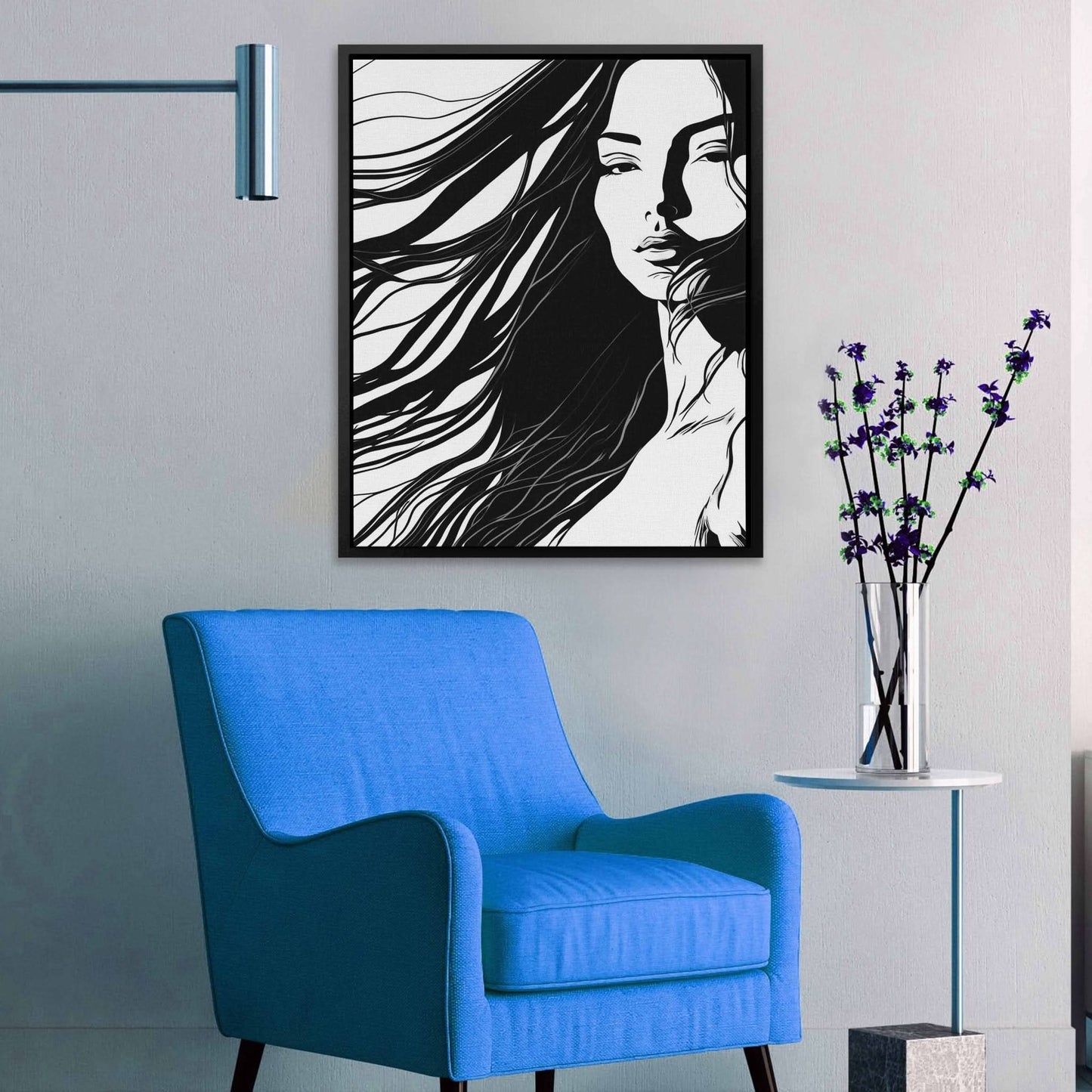 Beauties Gaze - Black and White Art