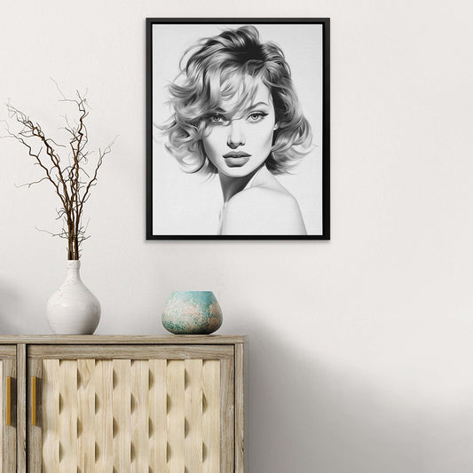 Beauties Portrait - Figurative Wall Art in Black Frame