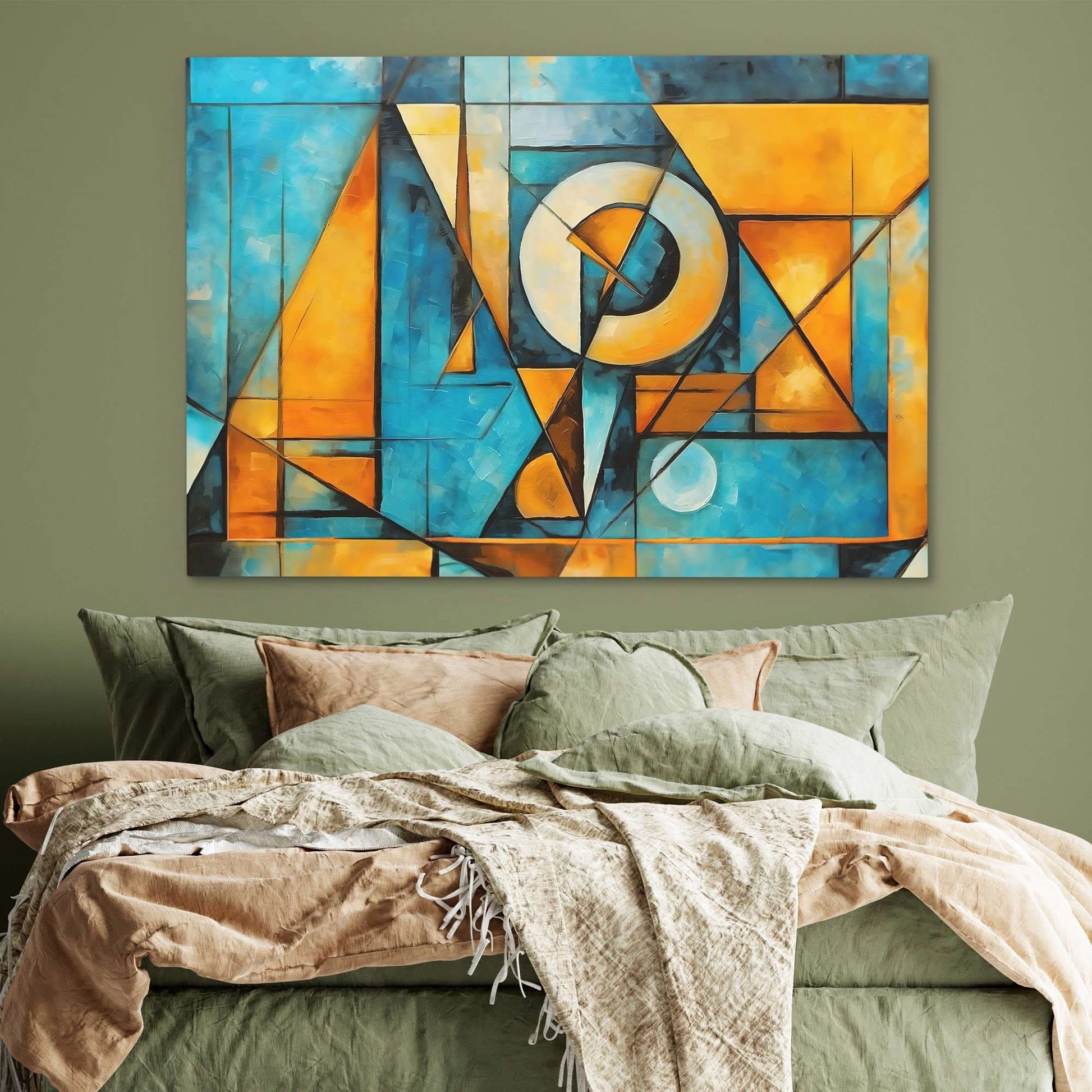 Beautiful Crisis - Turquoise Wall Art in Black Frame