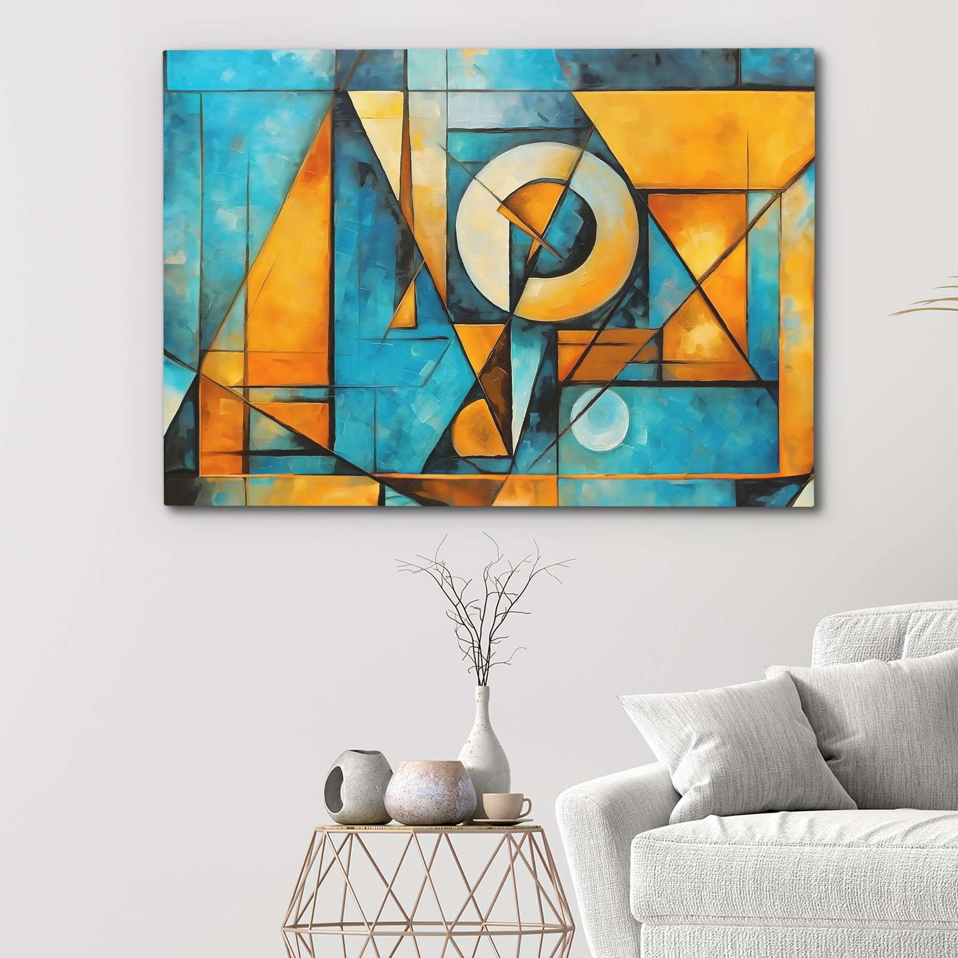 Beautiful Crisis - Abstract Gold Canvas Wall Art