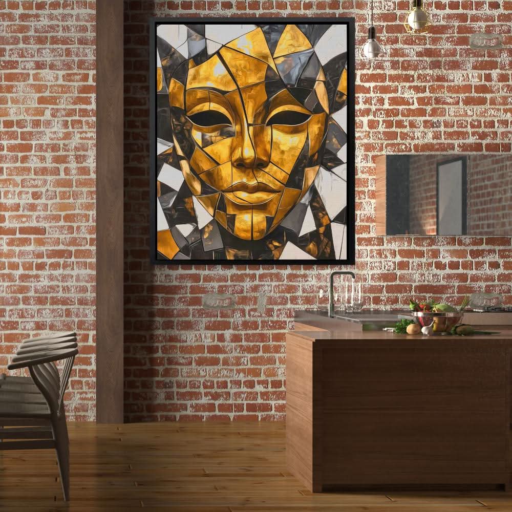 Behind the Mask - Black Mask Canvas Print