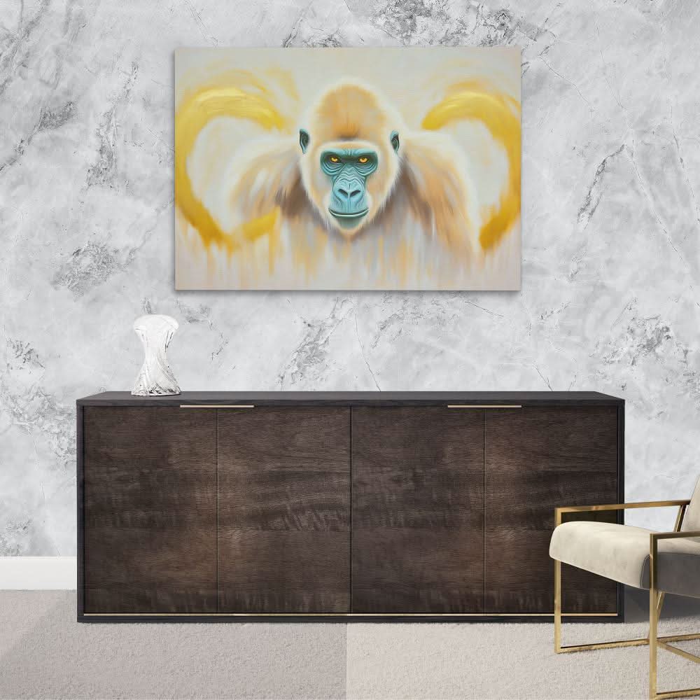 Beige Ape - Large Abstract Canvas Print