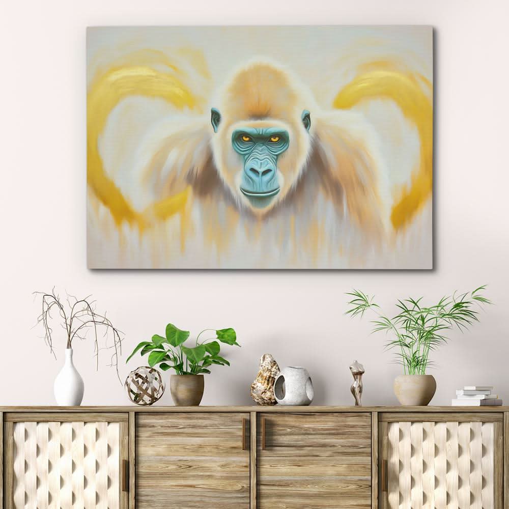 Beige Ape - Beige Gorilla Canvas Print