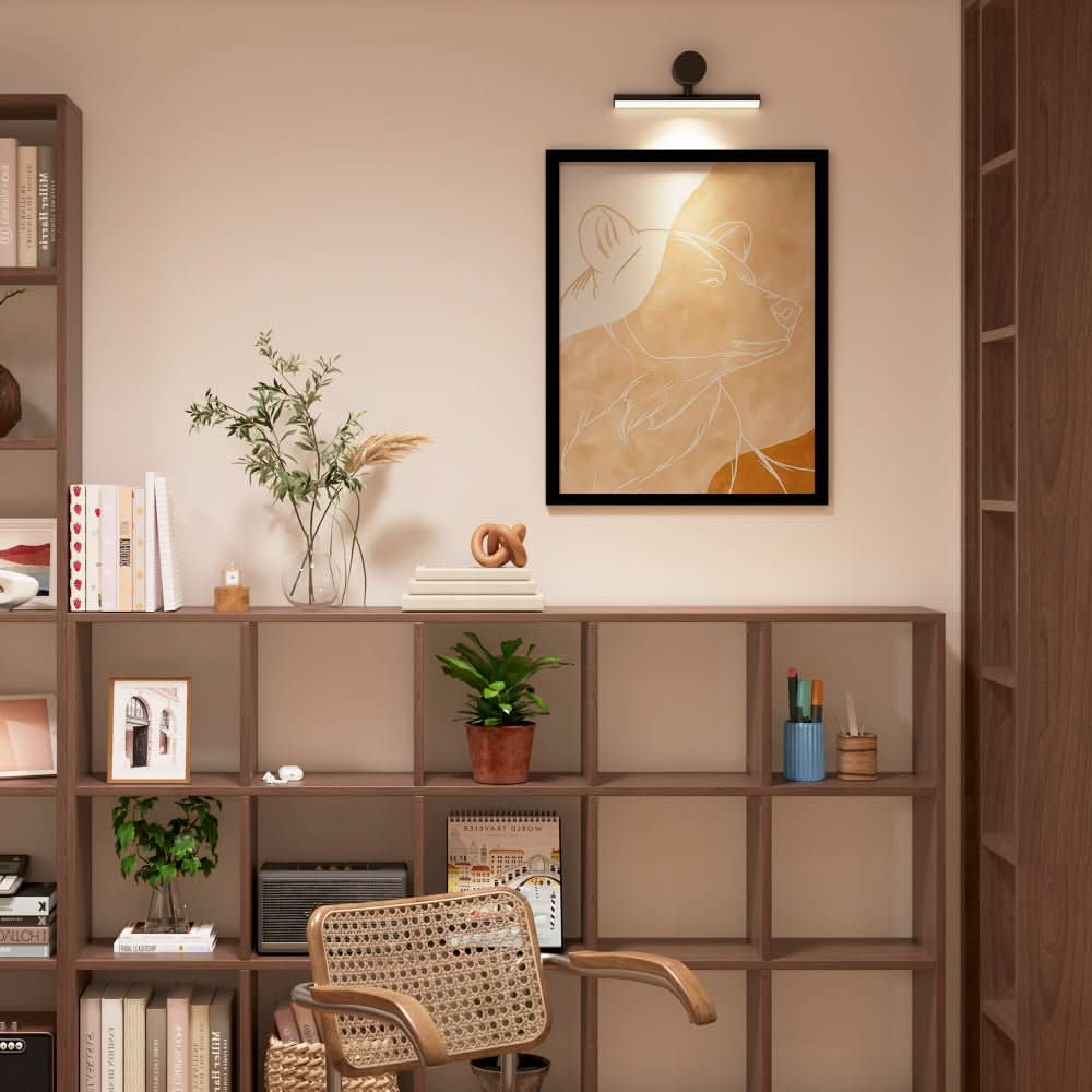 Beige Bear - Minimalist Beige Canvas Wall Art