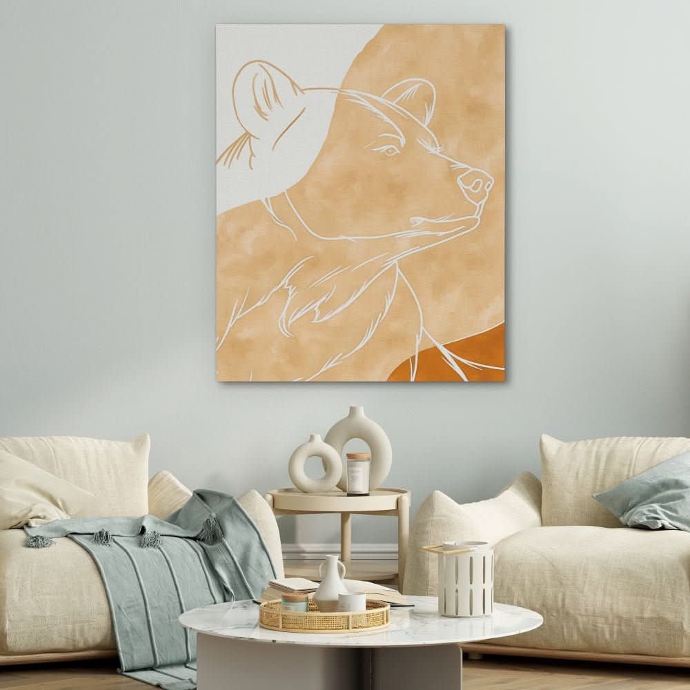 Beige Bear - Animals Art for Bedroom