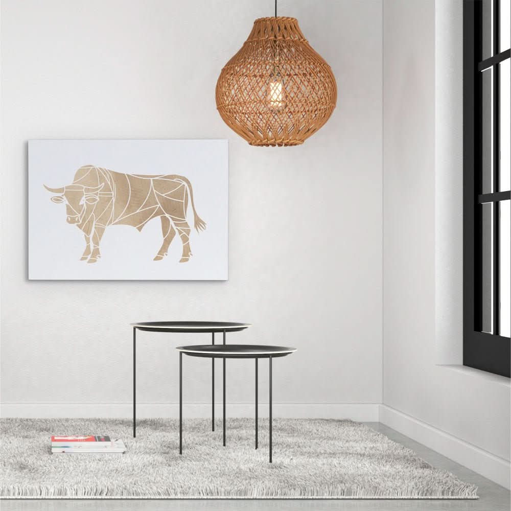 Beige Bull - Animals Art for Dining Room