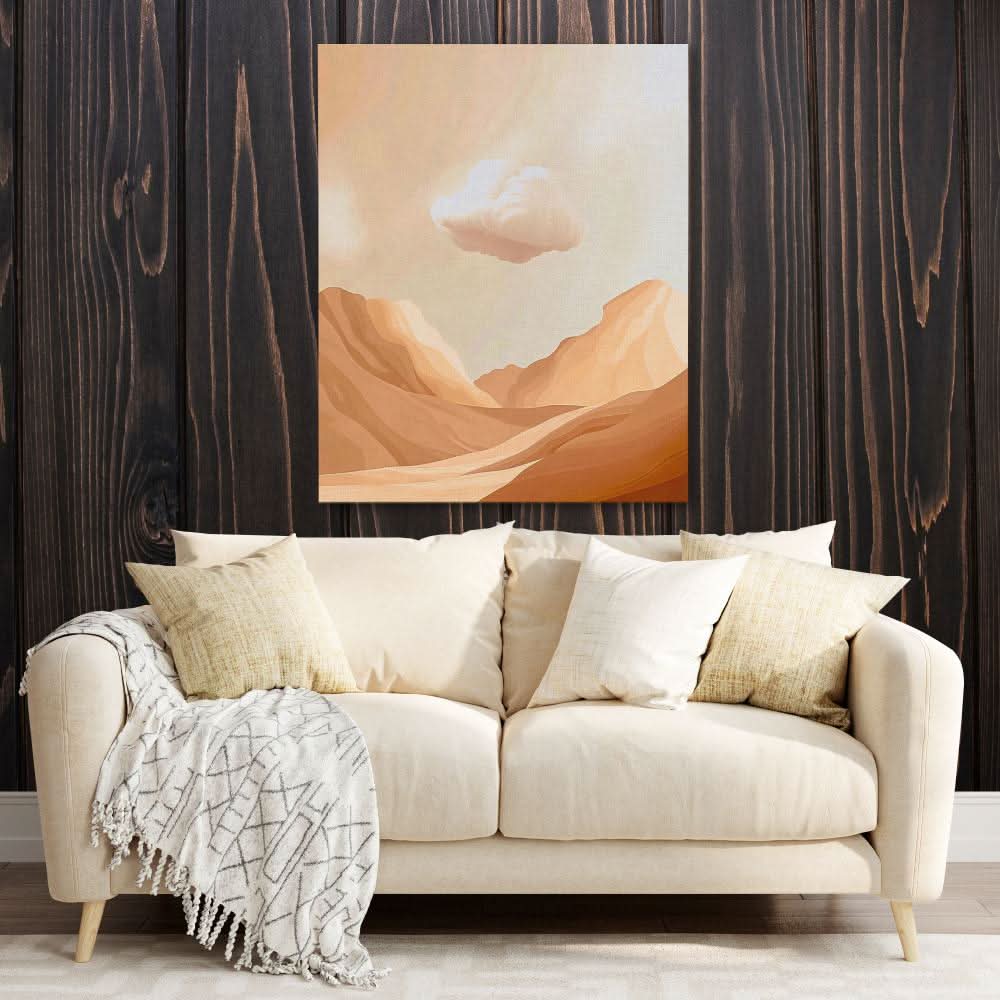 Beige Cloud - Large Abstract Canvas Print