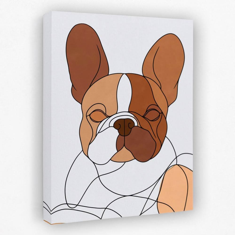 Beige Frenchie - Animals Canvas Wall Art