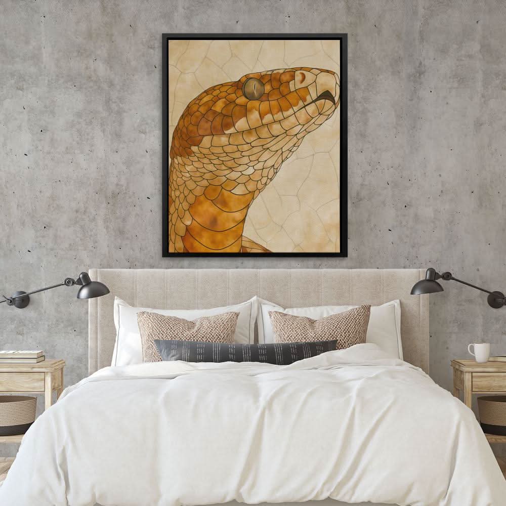 Beige Snake - Large Canvas Print