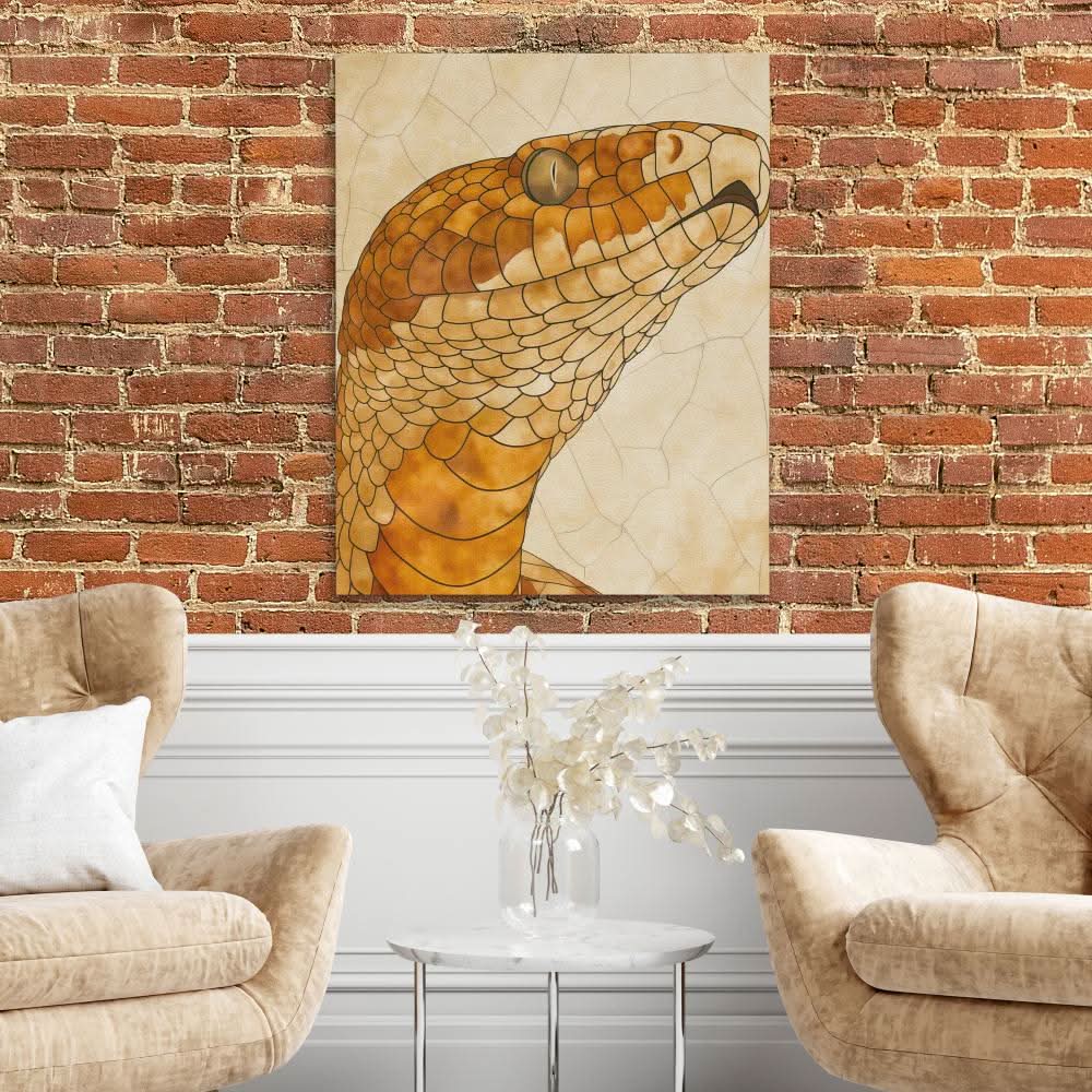 Beige Snake - Animals Art for Hallway