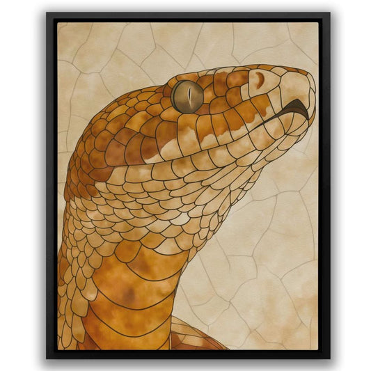 Beige Snake - Animals Canvas Wall Art