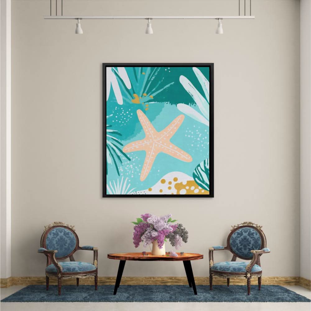Beneath the Tides - Teal Wall Art for Bedroom
