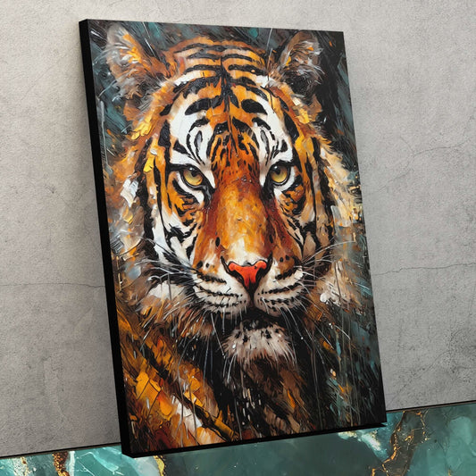 Bengal Stalker - Abstract Wall Art in Black Frame
