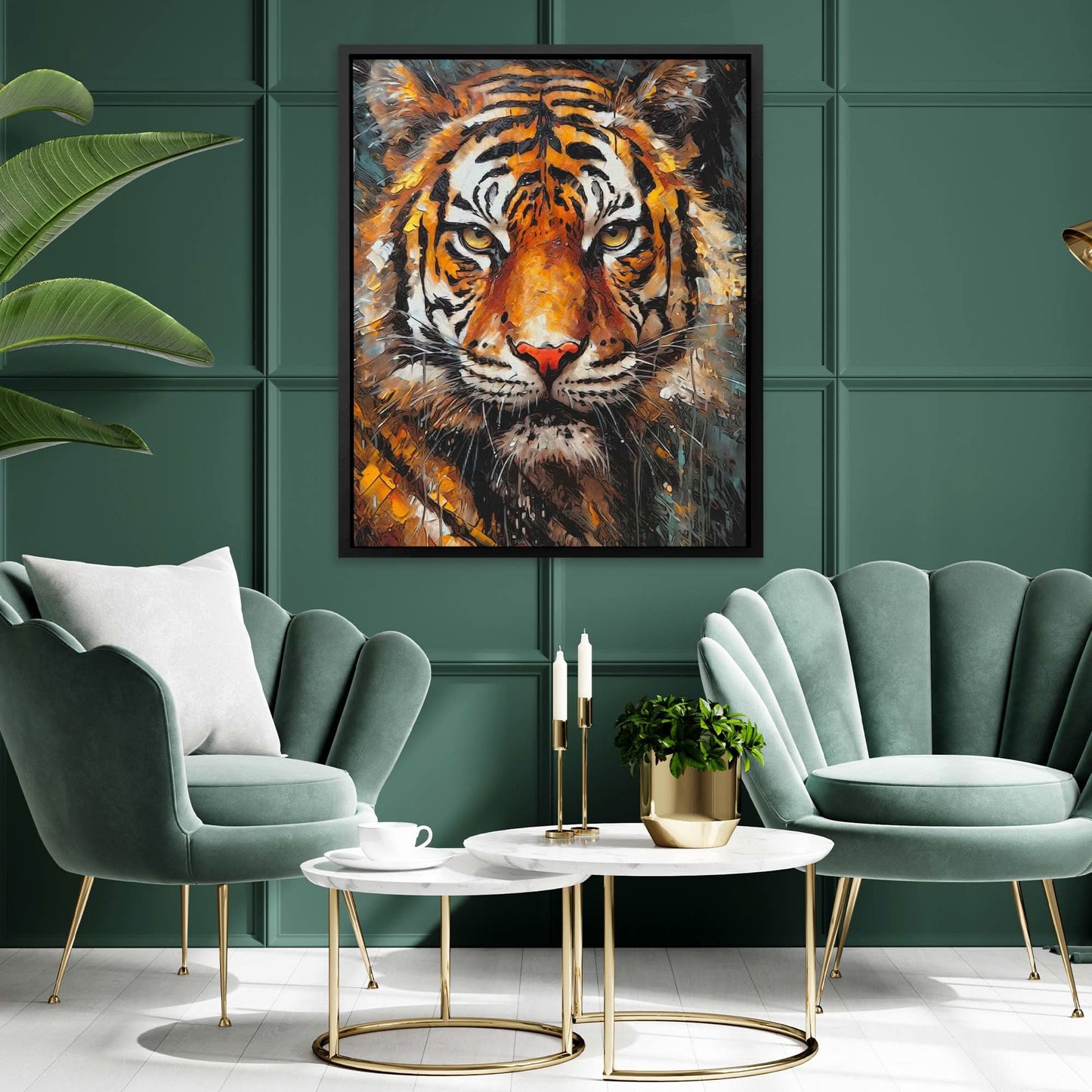 Bengal Stalker - Black Big Cat Canvas Print