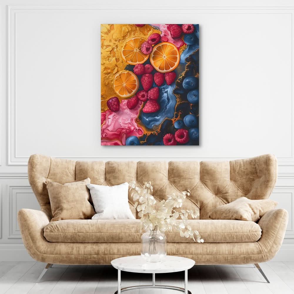 Berry Bliss - Large Abstract Canvas Print