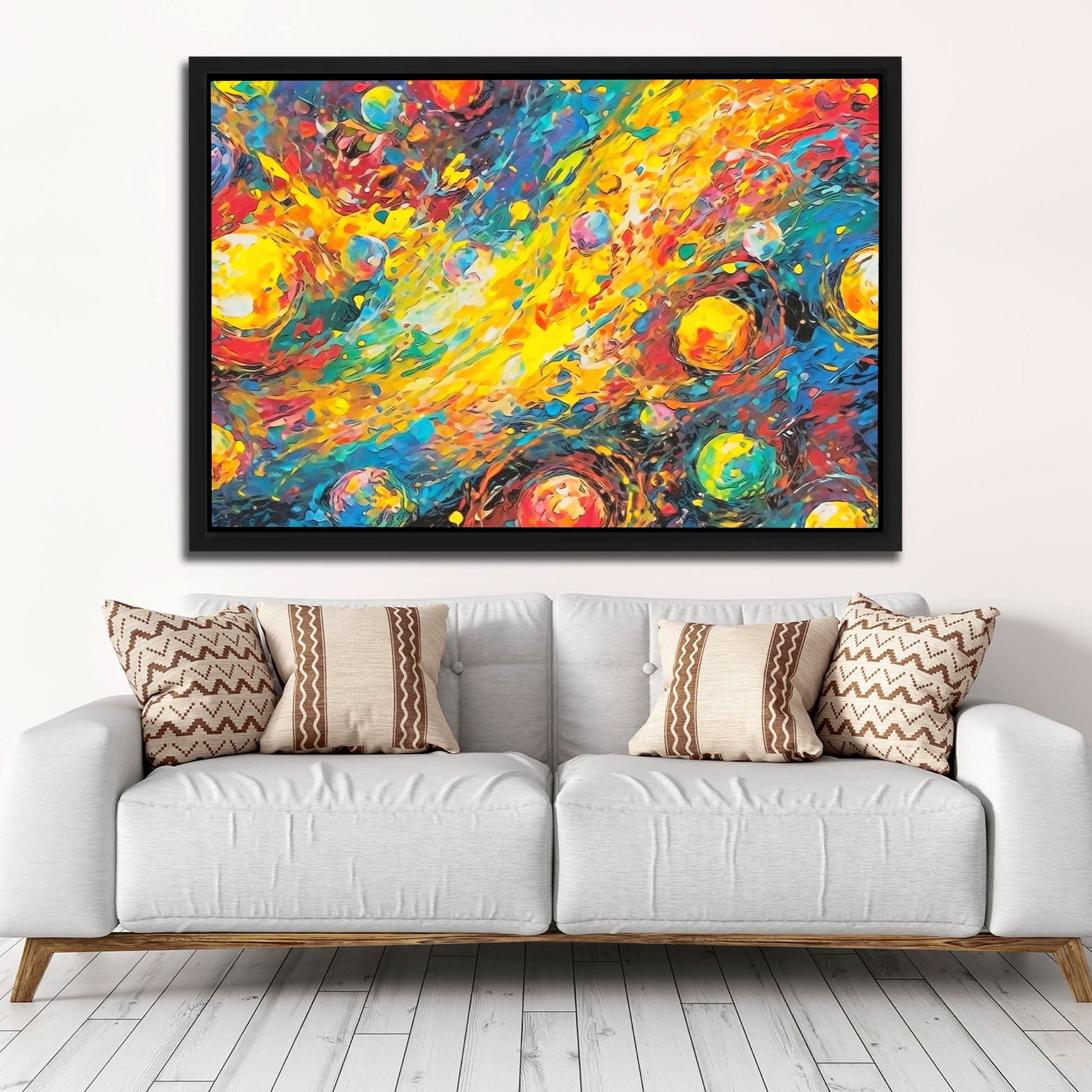 Beyond the Cosmos - Abstract Colorful Canvas Wall Art