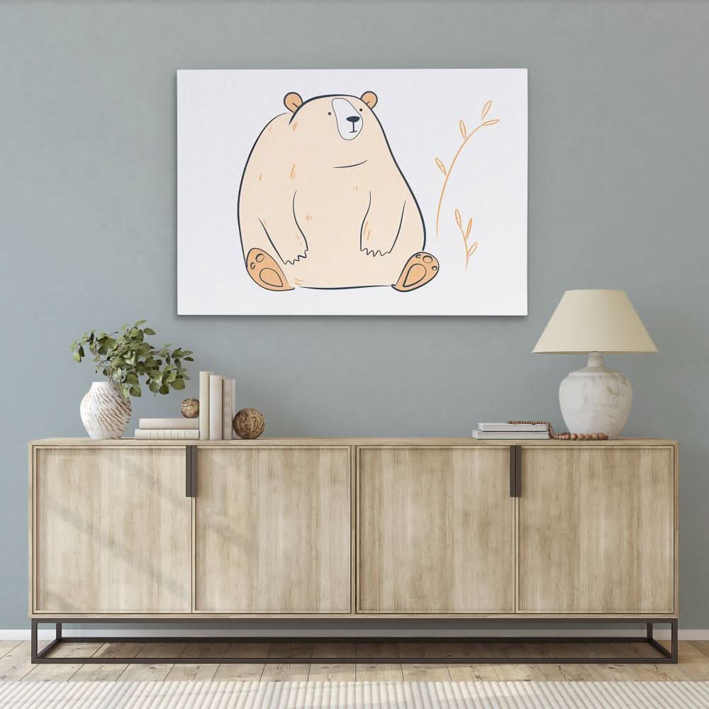 Big Bear Doodle - Animals Art for Kids Room