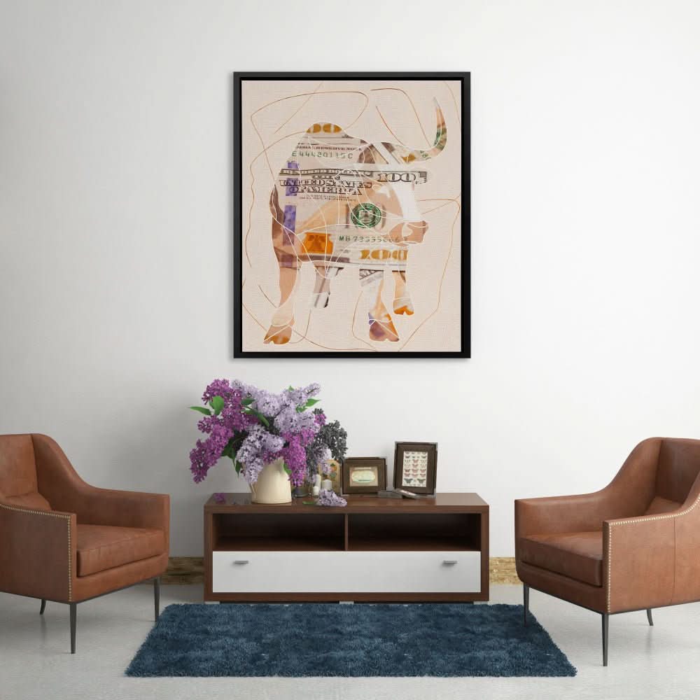 Big Bucks - Bull Art for Home Office