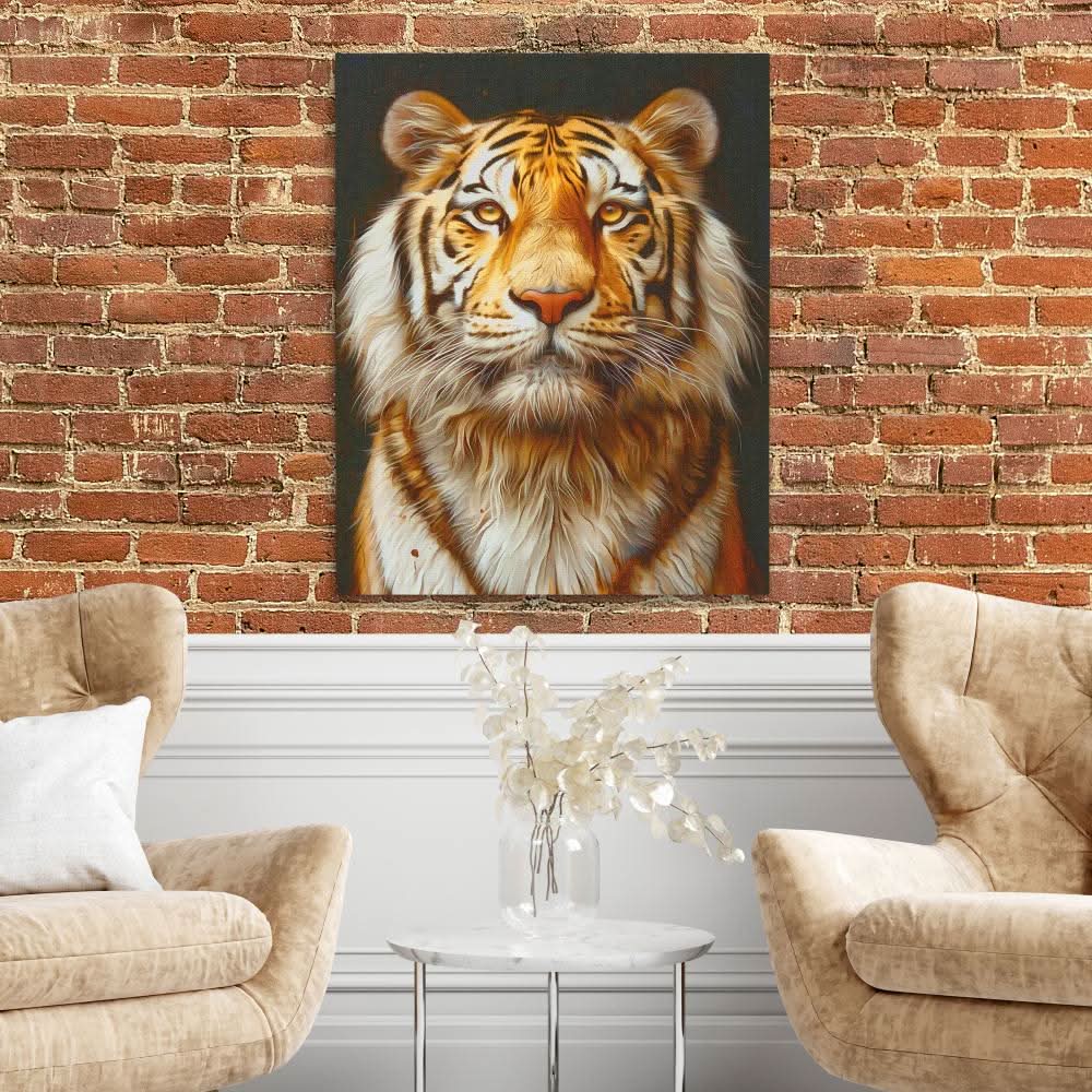 Big Cat Kingdom - Black Big Cat Canvas Print
