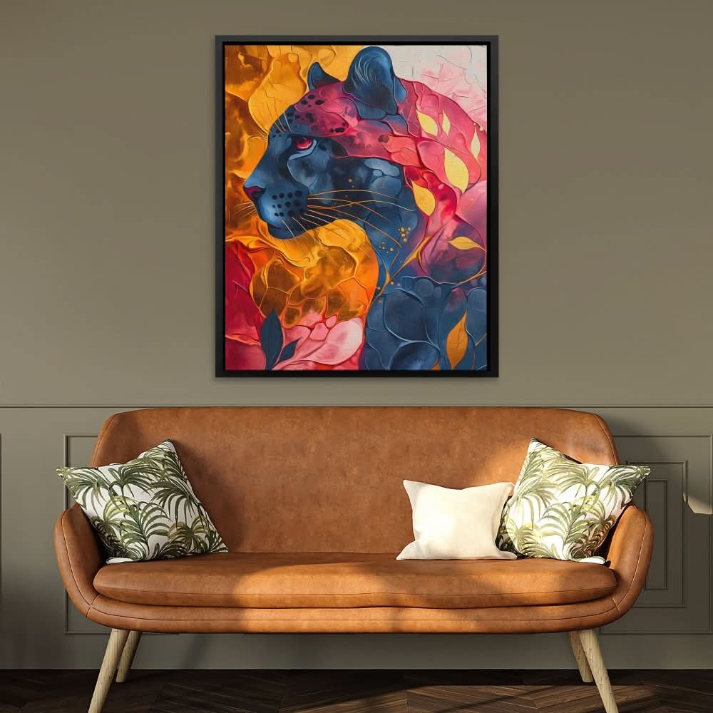 Big Cat Portrait - Colorful Wall Art