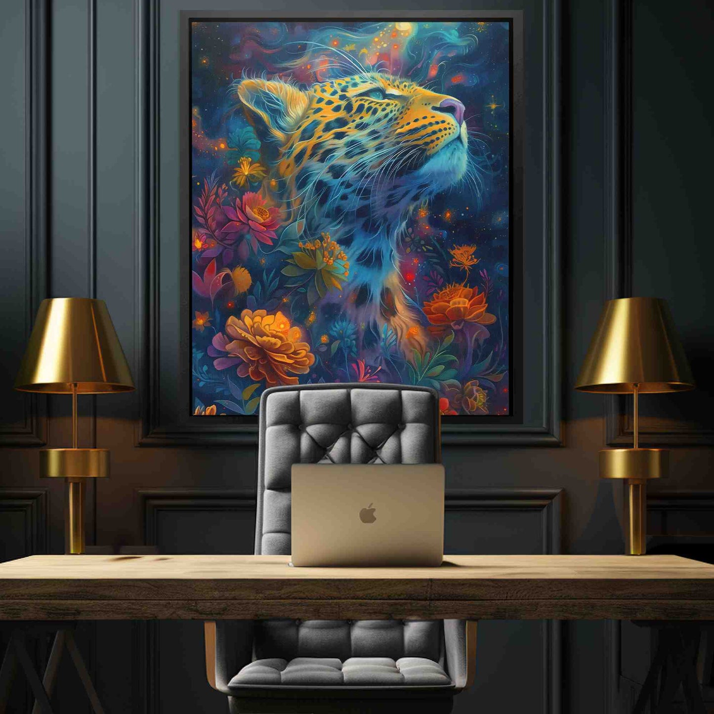 Big Cat Whiskers - Big Cat Wall Art in Black Frame