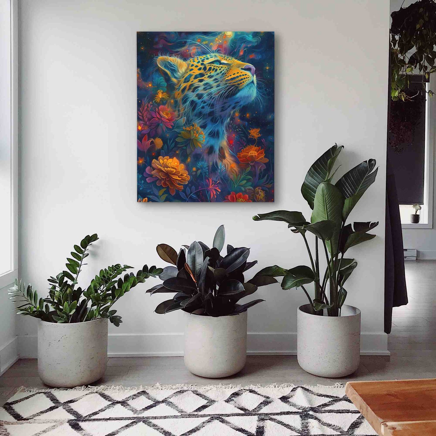 Big Cat Whiskers - Blue Wall Art