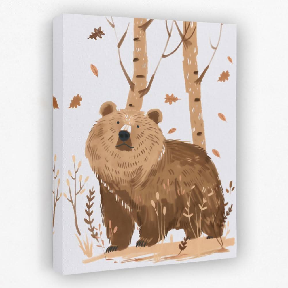 Big Forest Bear - Animals Canvas Wall Art
