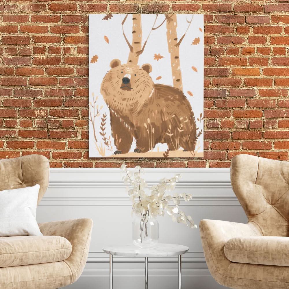Big Forest Bear - Brown Bear Canvas Print