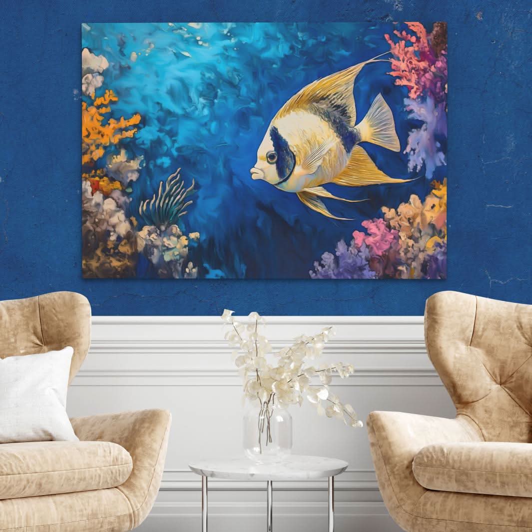 Big Lips Fish - Wall Art in Black Frame