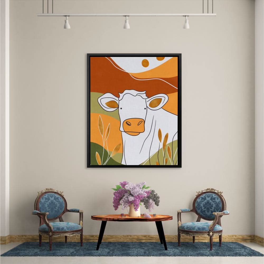 Big Moo - Brown Wall Art for Living Room