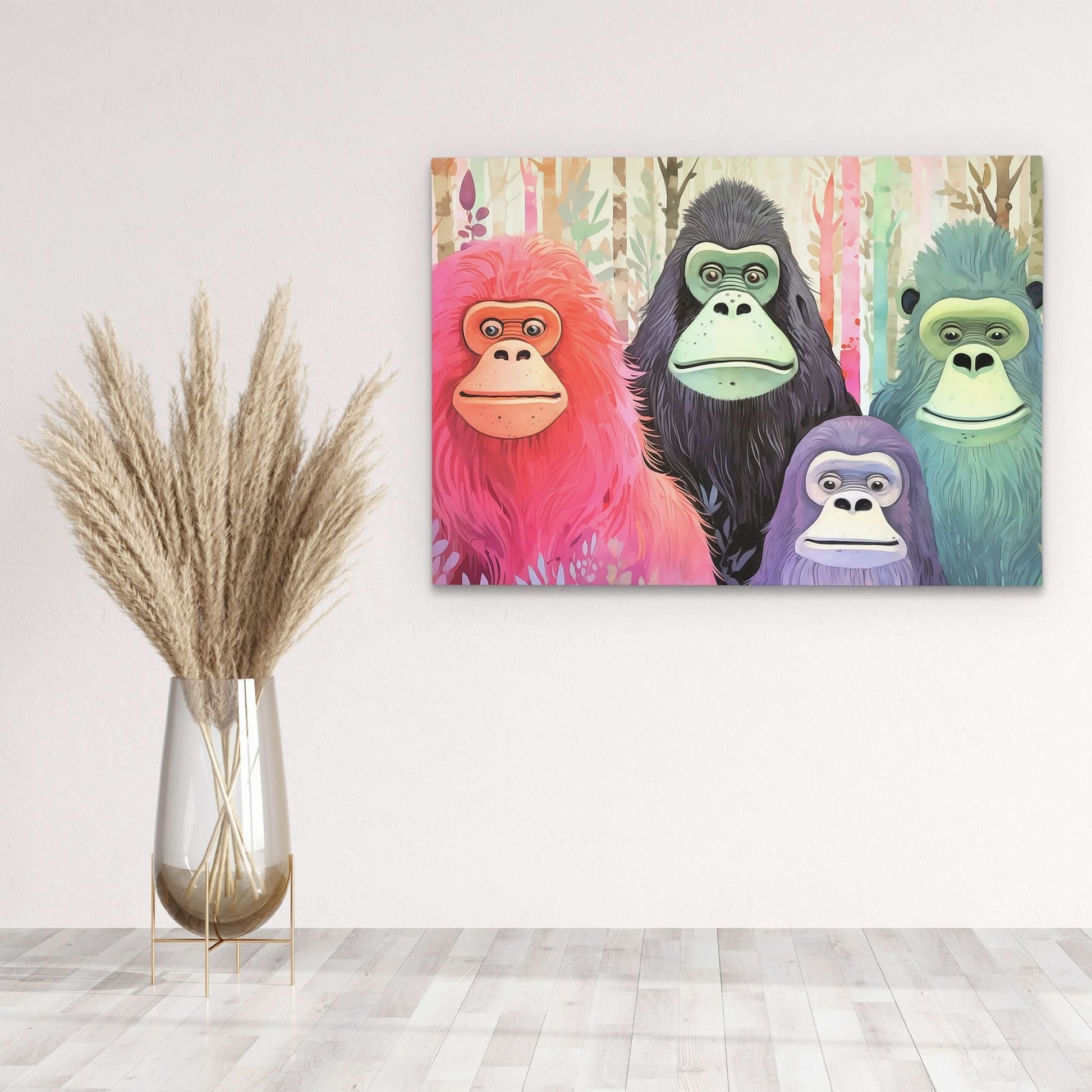 Bigfoot Family - Pink Bigfoot Canvas Print